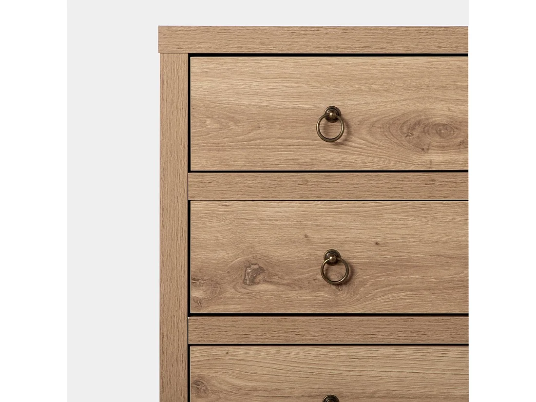 Mesita de noche 3 cajones de Madera Natural 70 x 45- Livorno