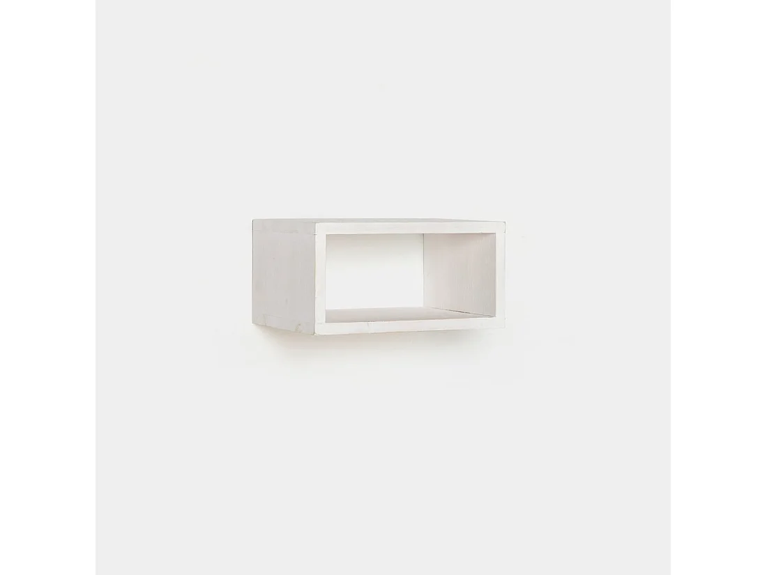 Table de chevet flottante en bois blanc 36x18 cm-Folk