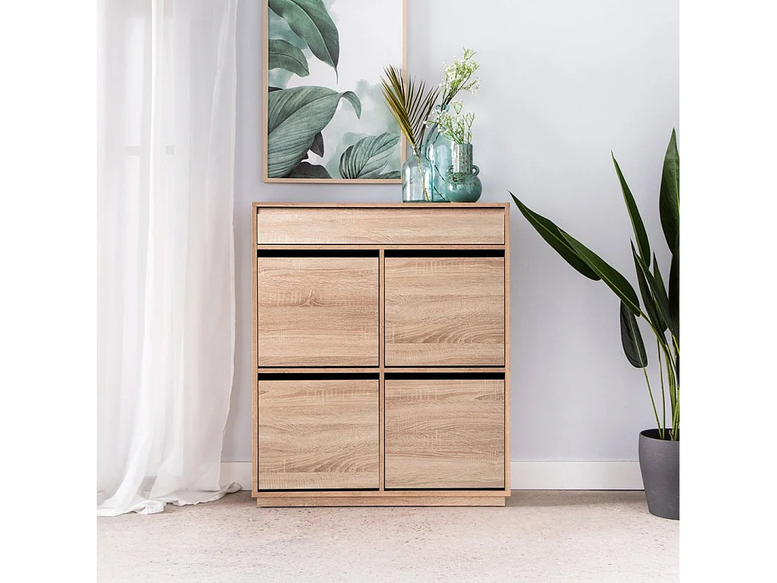 Zapatero doble de Madera Natural 103 x 88- Oslo