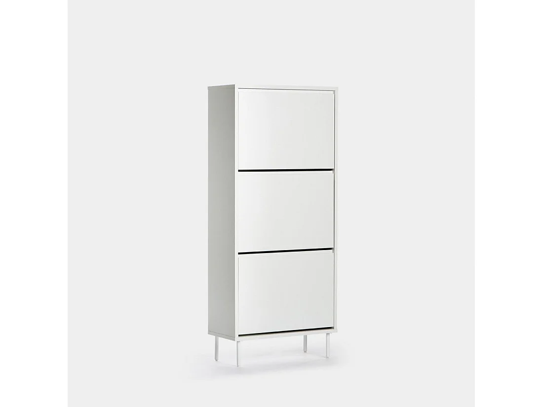 Zapatero estrecho de Lacado Blanco 146 x 64- Esben