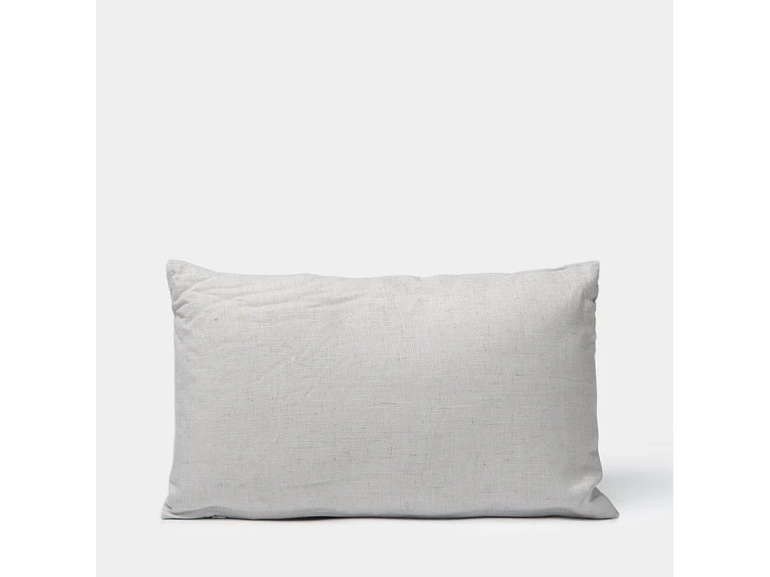 Coussin en tissu gris 50x30 cm-Basic