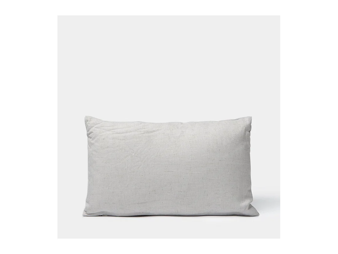 Coussin en tissu gris 50x30 cm-Basic