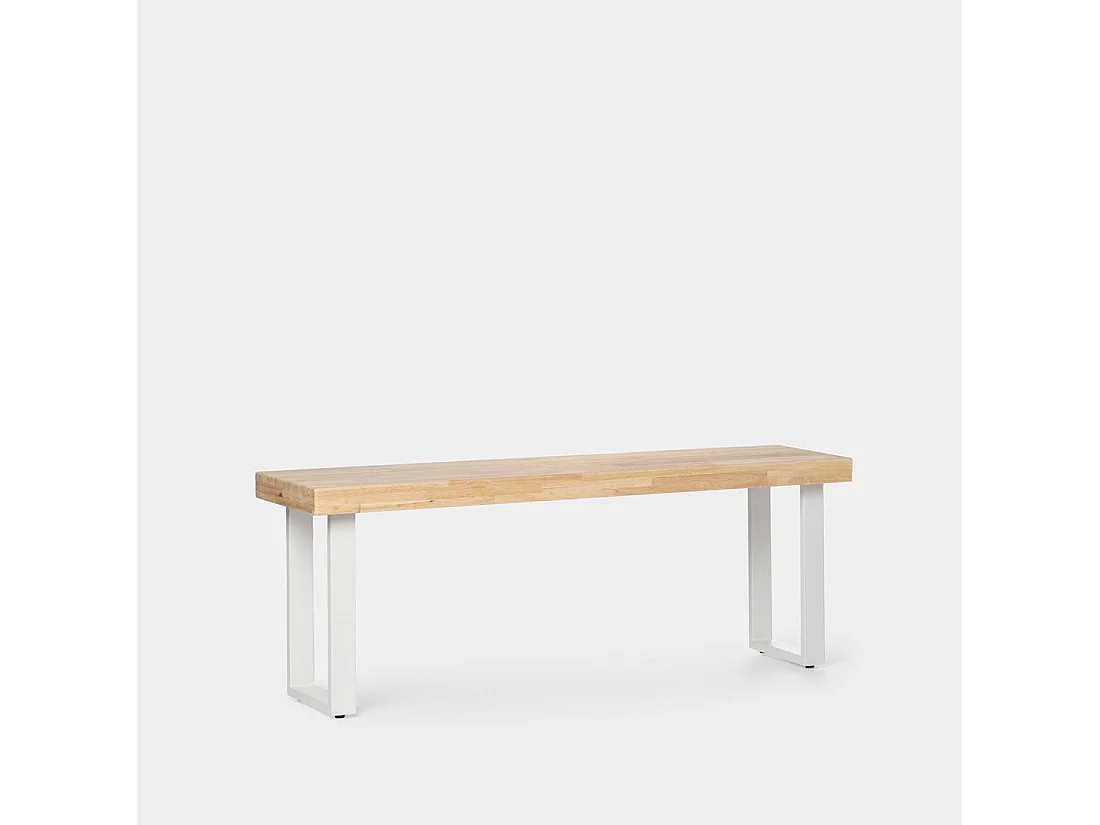 Banco en bois naturel 120x47 cm-Alys