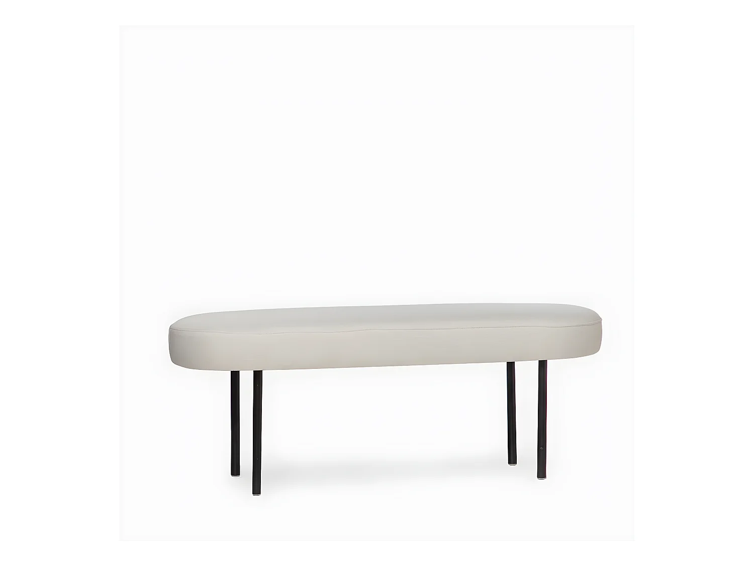 Banco en tissu beige 97x38 cm-Mena