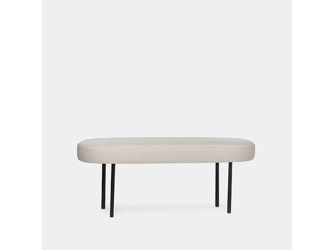 Pie de cama de Tela Beige 38 x 97- Mena