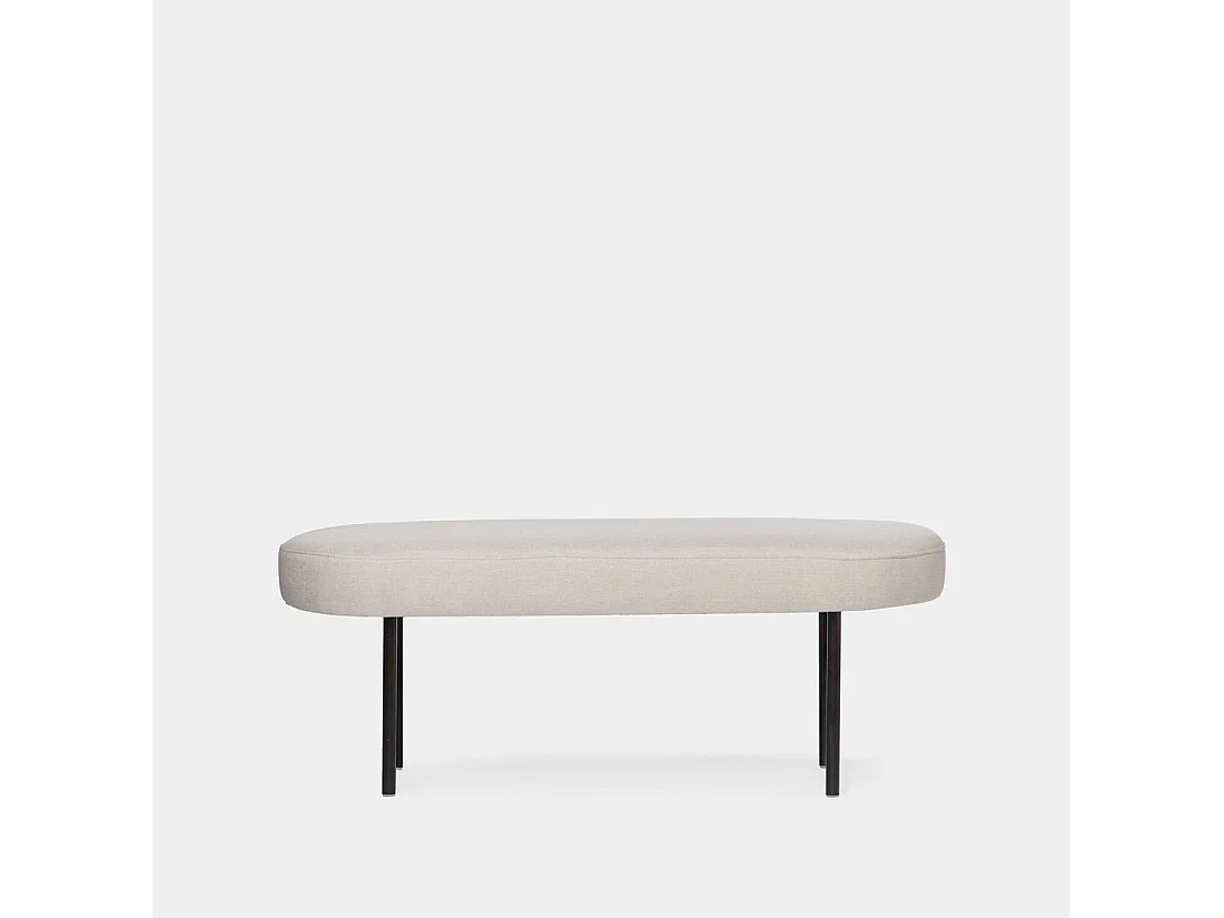 Pie de cama de Tela Beige 38 x 97- Mena