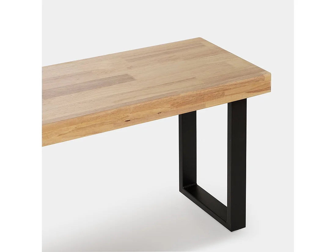 Banco en bois naturel 120x47 cm-Alys