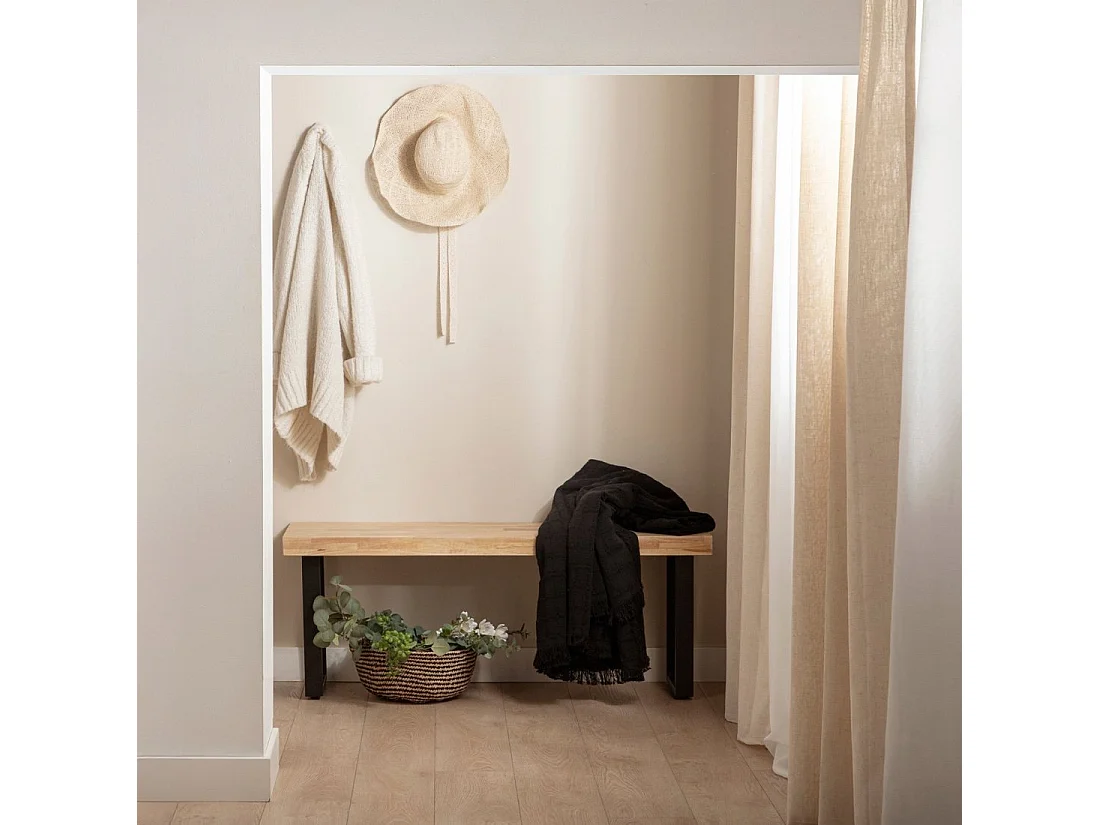 Pie de cama de Madera Natural 47 x 120- Alys