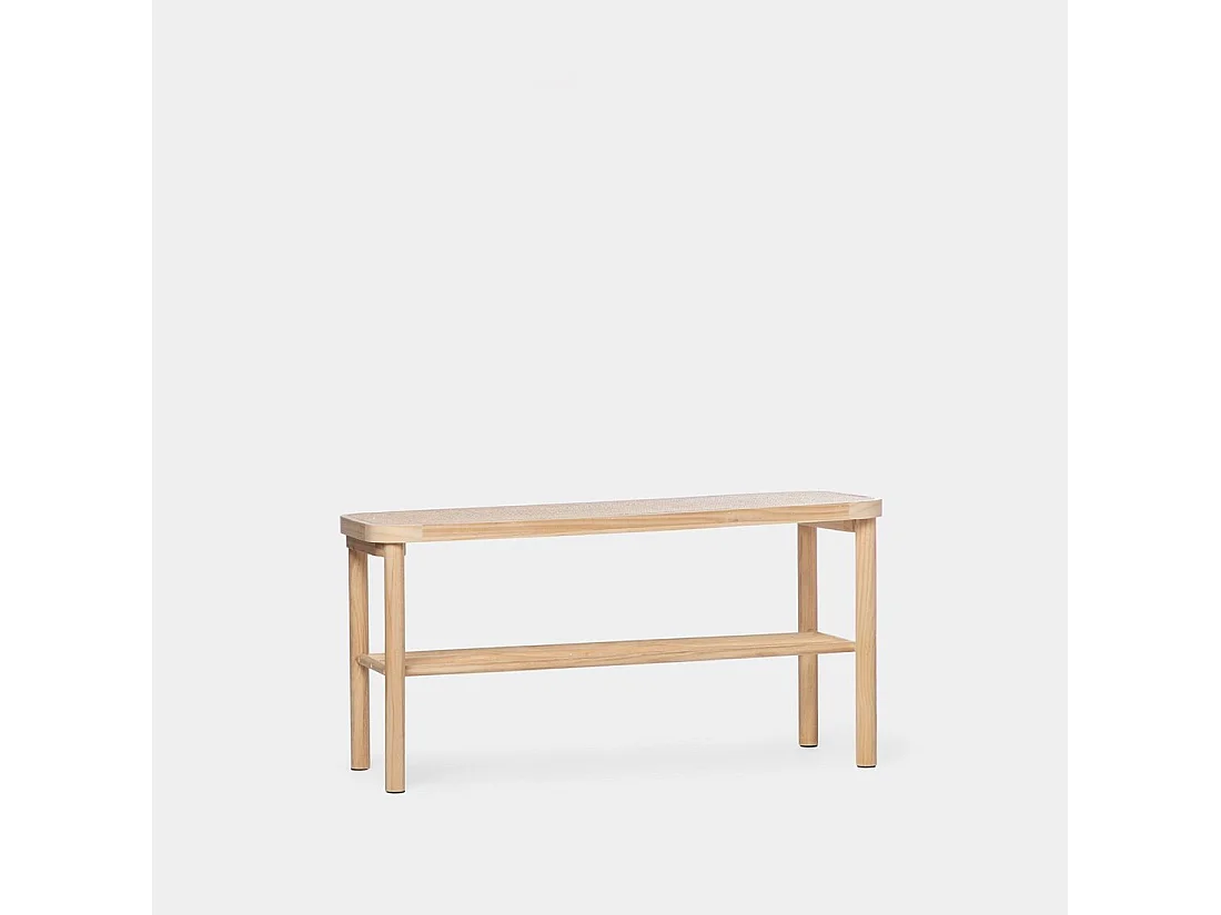 Banco en bois naturel 90x46 cm-Loan