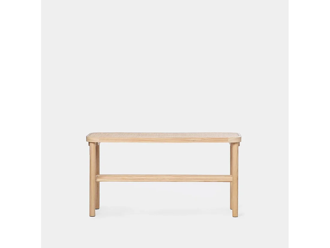 Banco en bois naturel 90x46 cm-Loan