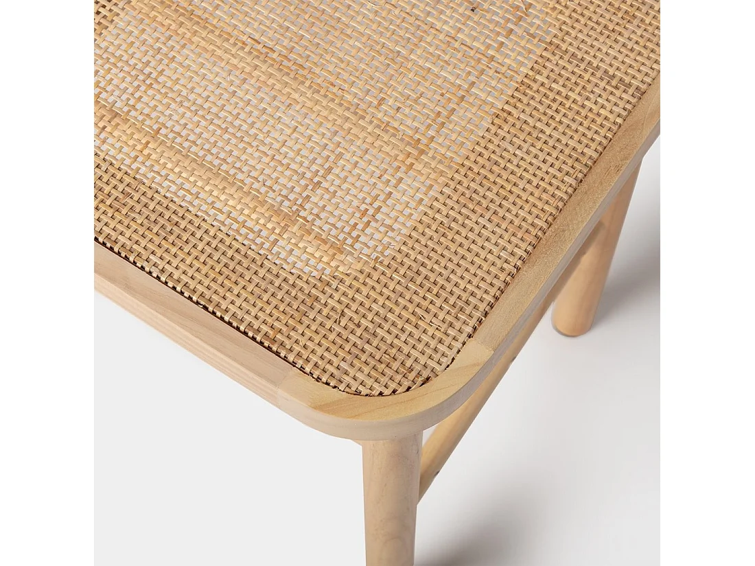 Banco en bois naturel 90x46 cm-Loan