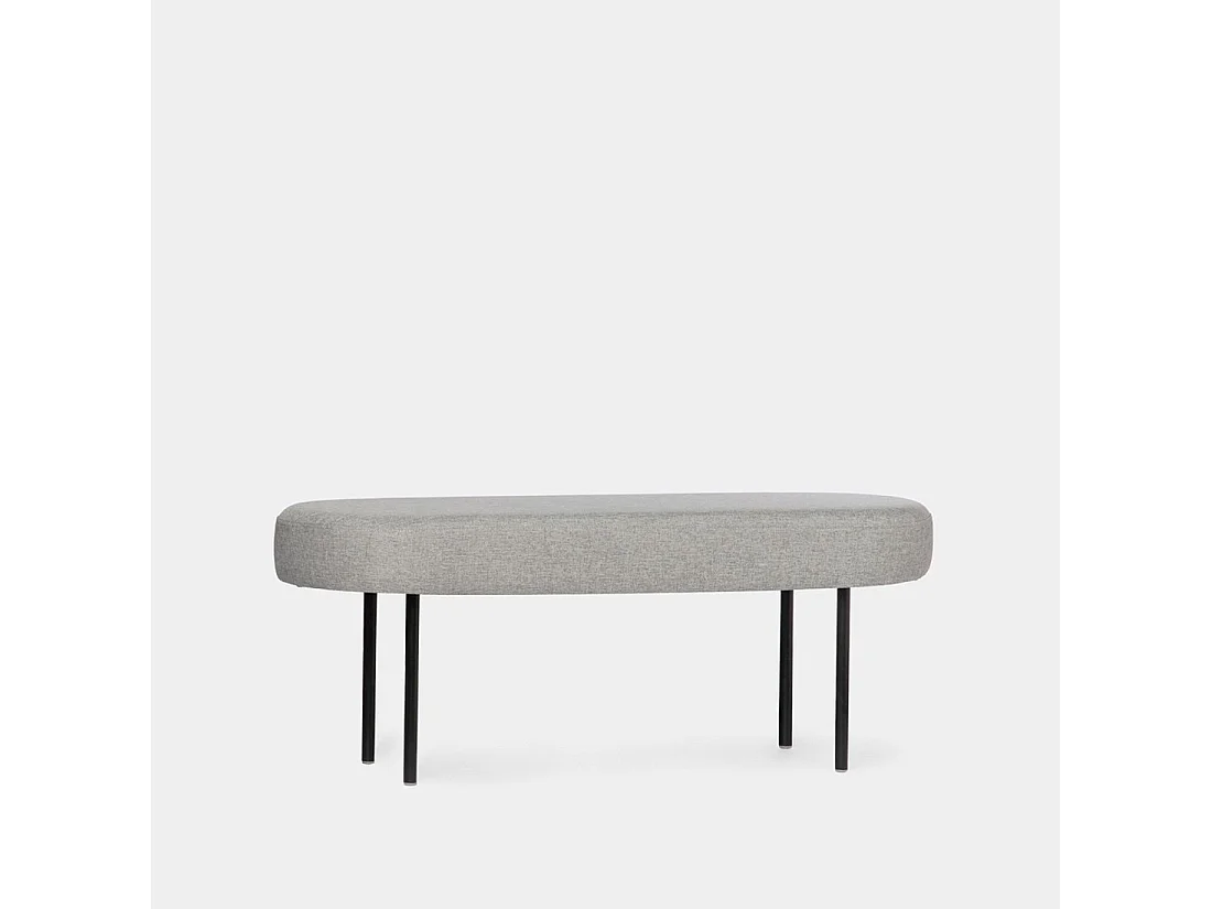 Pie de cama de Tela Gris 38 x 97- Mena