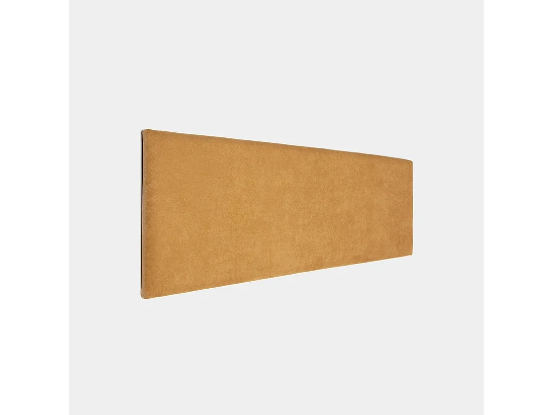 Tête de lit double en tissu moutarde 160x50 cm-Malta