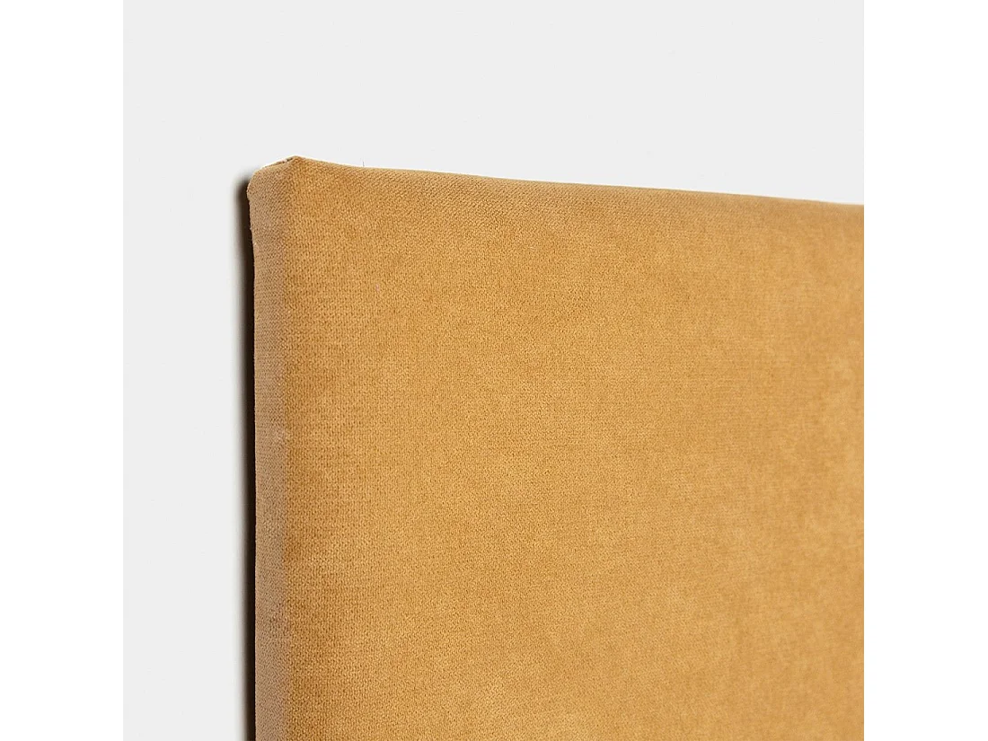 Tête de lit double en tissu moutarde 160x50 cm-Malta