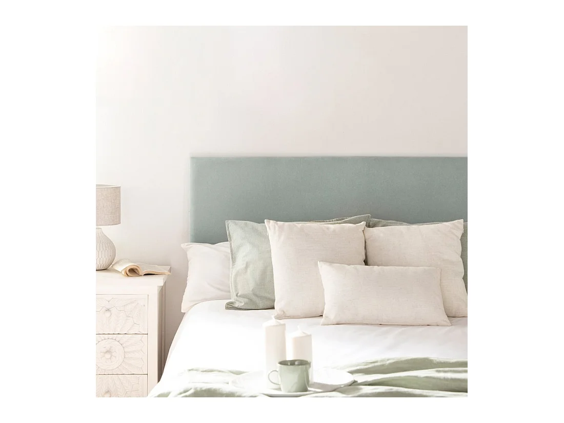 Tête de lit double en tissu menthe 160x50 cm-Malta