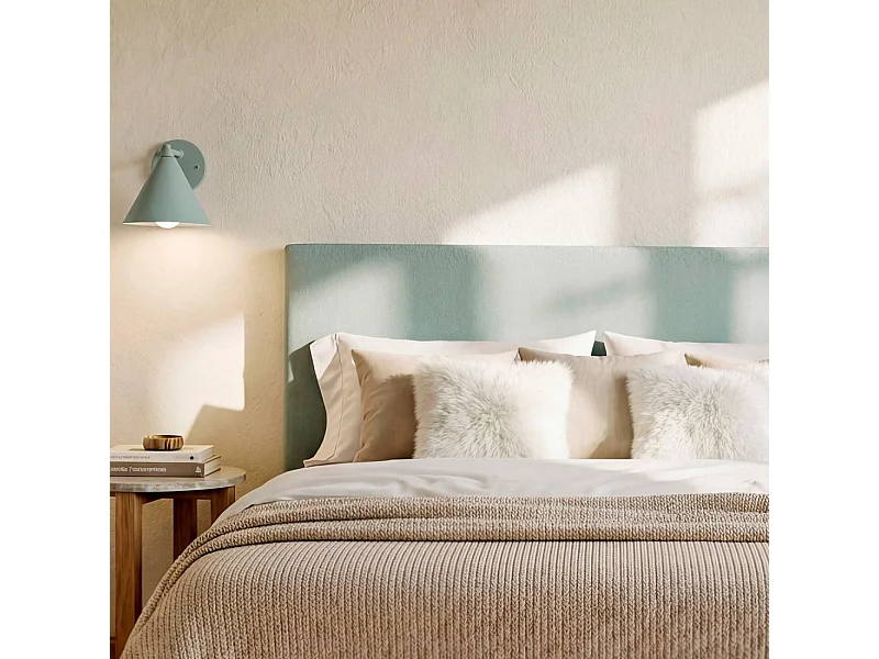 Tête de lit double en tissu menthe 160x50 cm-Malta