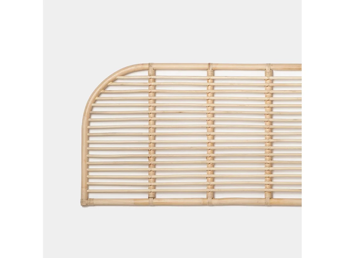 Tête de lit double en rotin naturel 160x60 cm-Siloa