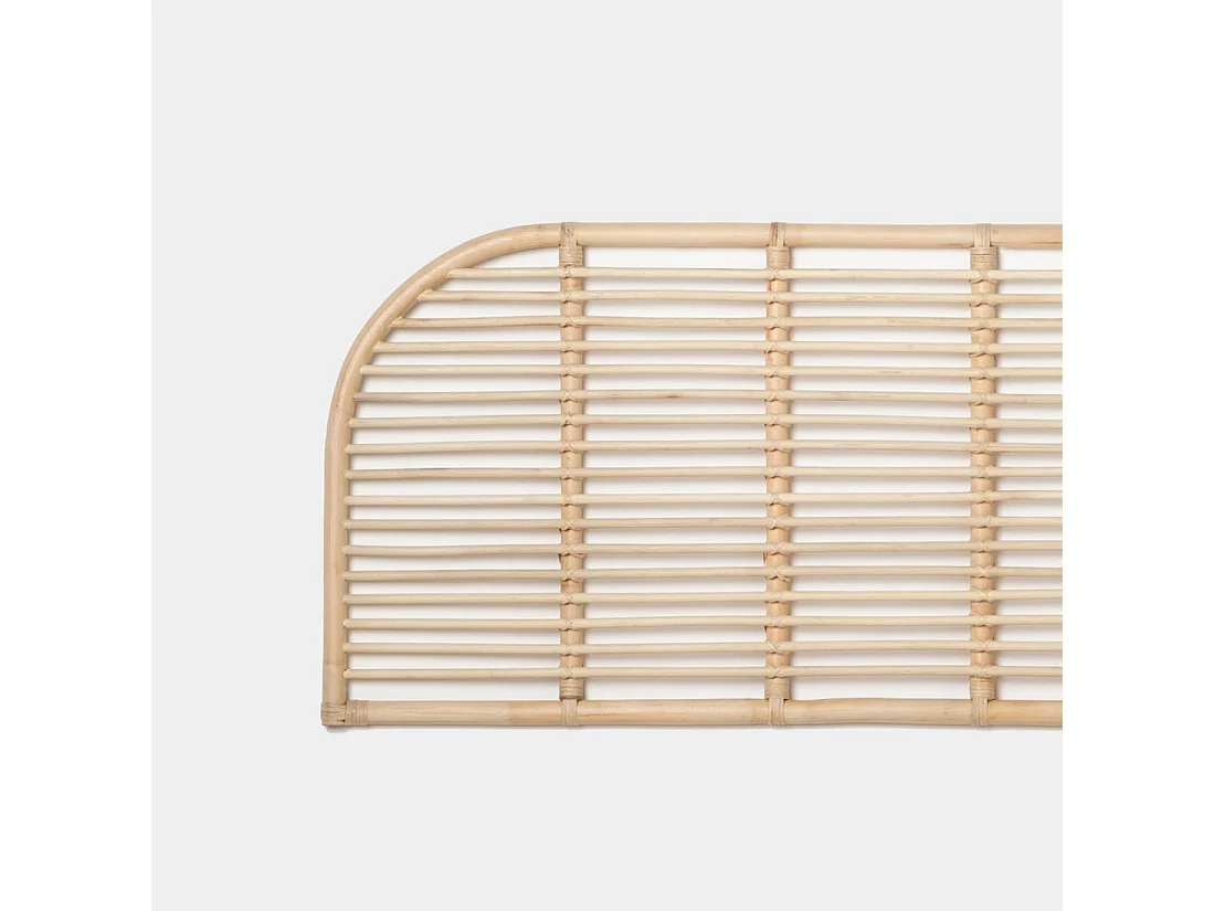 Tête de lit double en rotin naturel 160x60 cm-Siloa