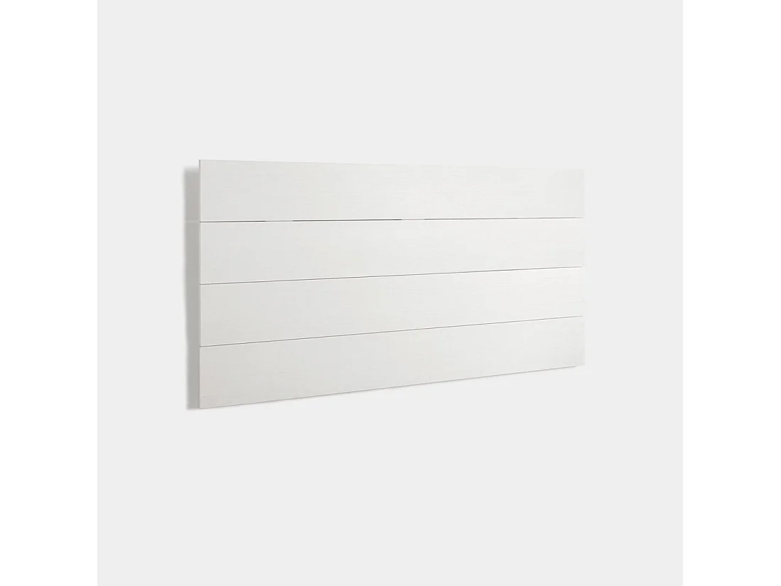 Tête de lit double en bois blanc 162x80 cm-Leira