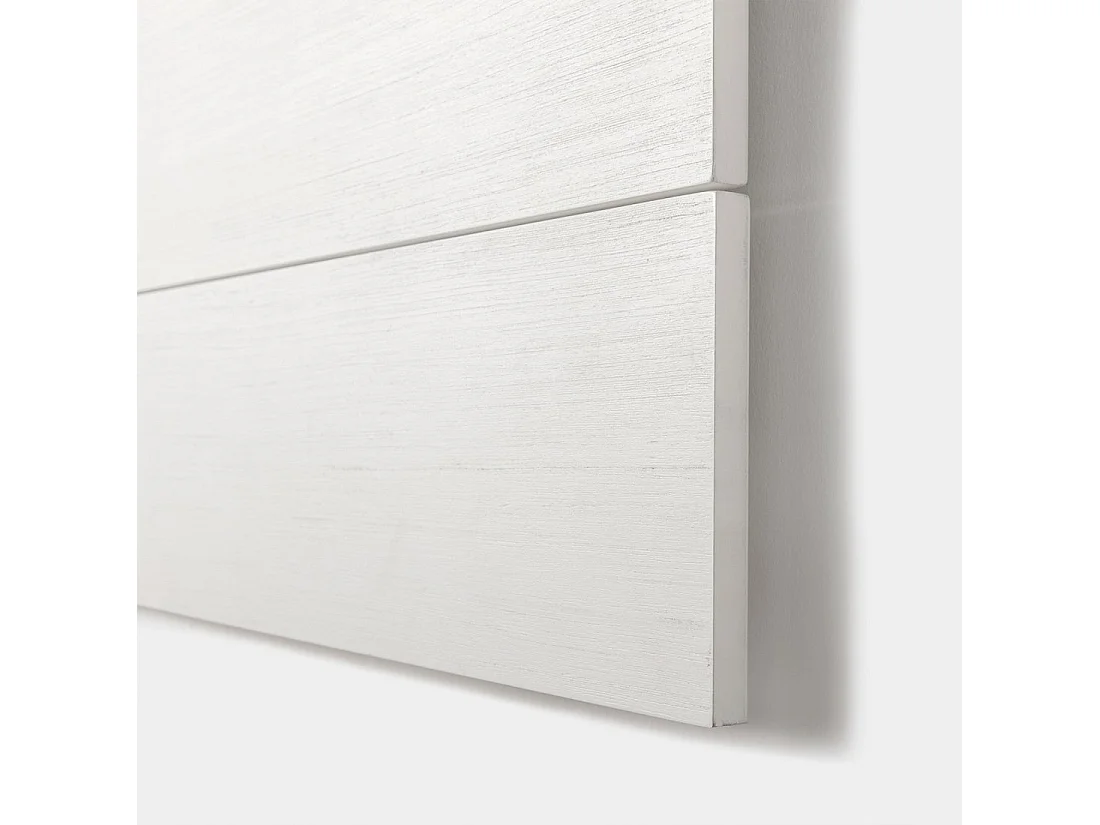 Tête de lit double en bois blanc 162x80 cm-Leira