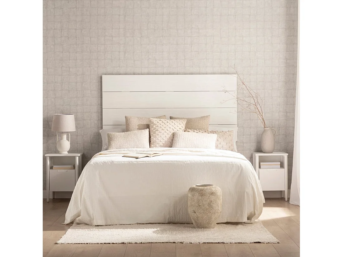 Cabecero doble de Madera Blanco 80 x 162- Leira