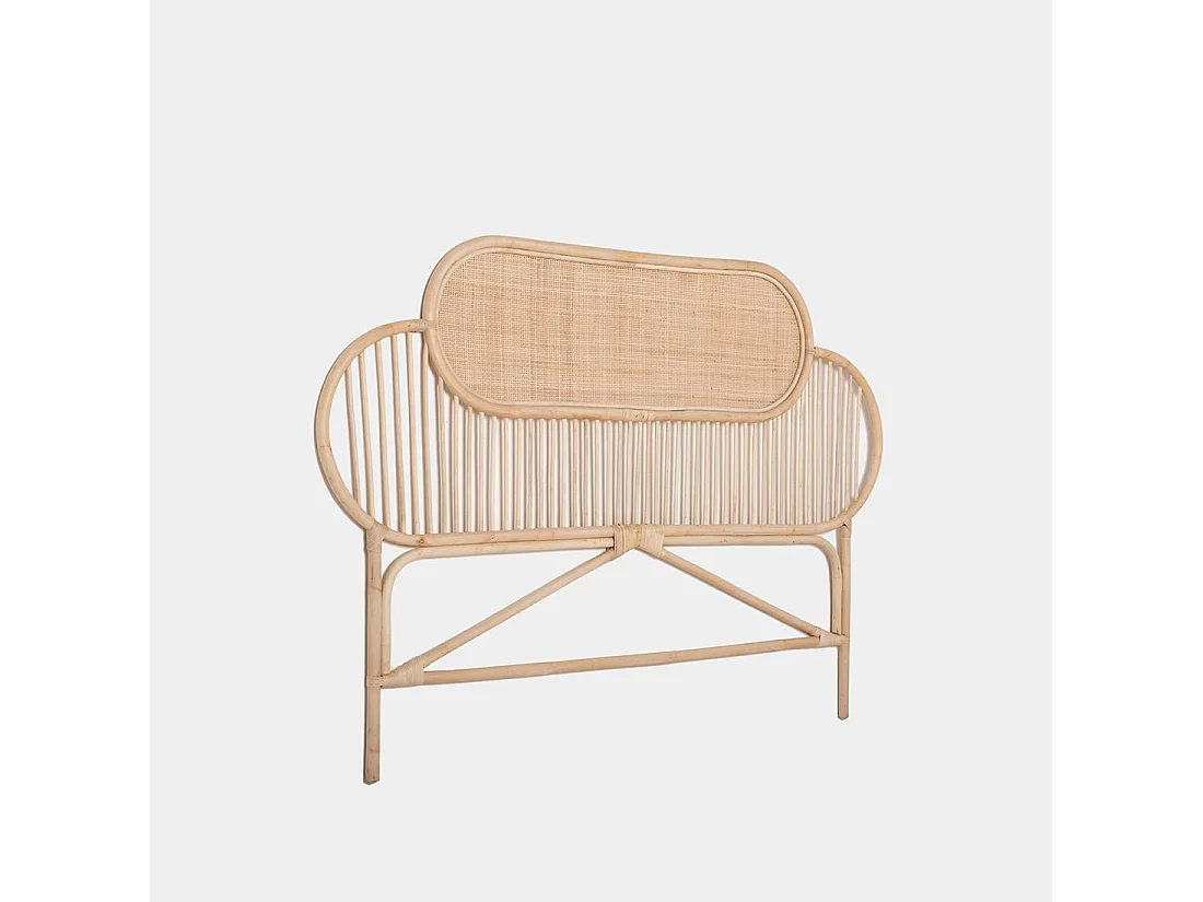 Tête de lit double en rotin naturel 120x3 cm-Baro