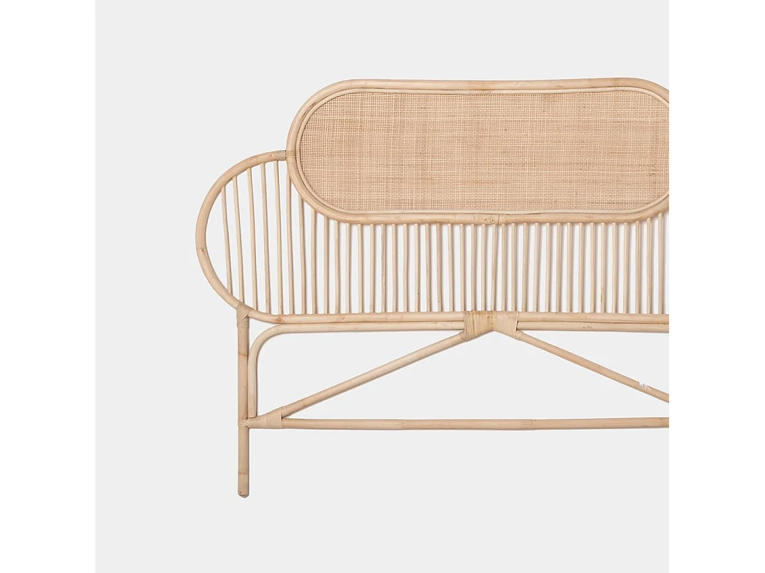 Tête de lit double en rotin naturel 120x3 cm-Baro