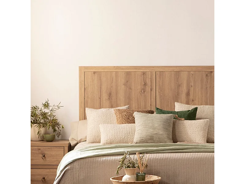 Tête de lit double en bois naturel 160x70 cm-Livorno