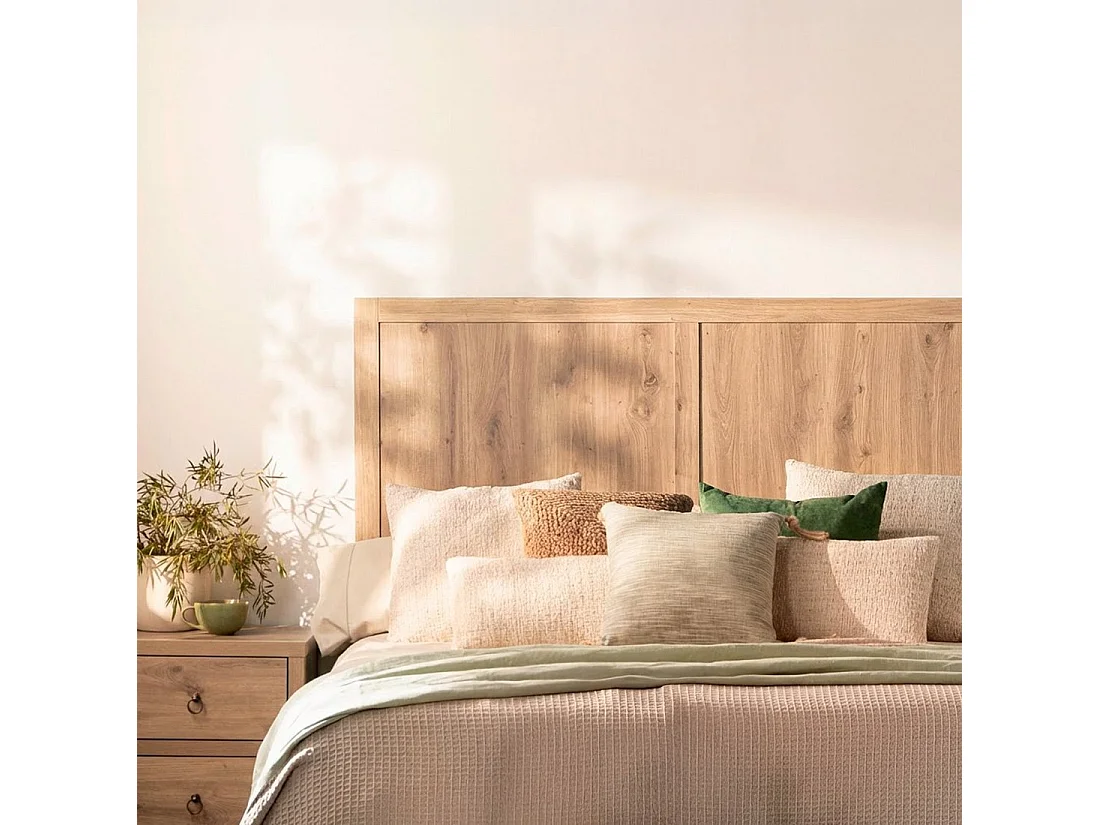 Tête de lit double en bois naturel 160x70 cm-Livorno