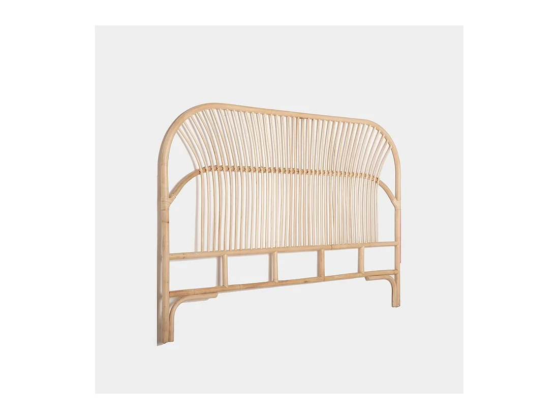 Tête de lit double en rotin naturel 160x111 cm-Doe
