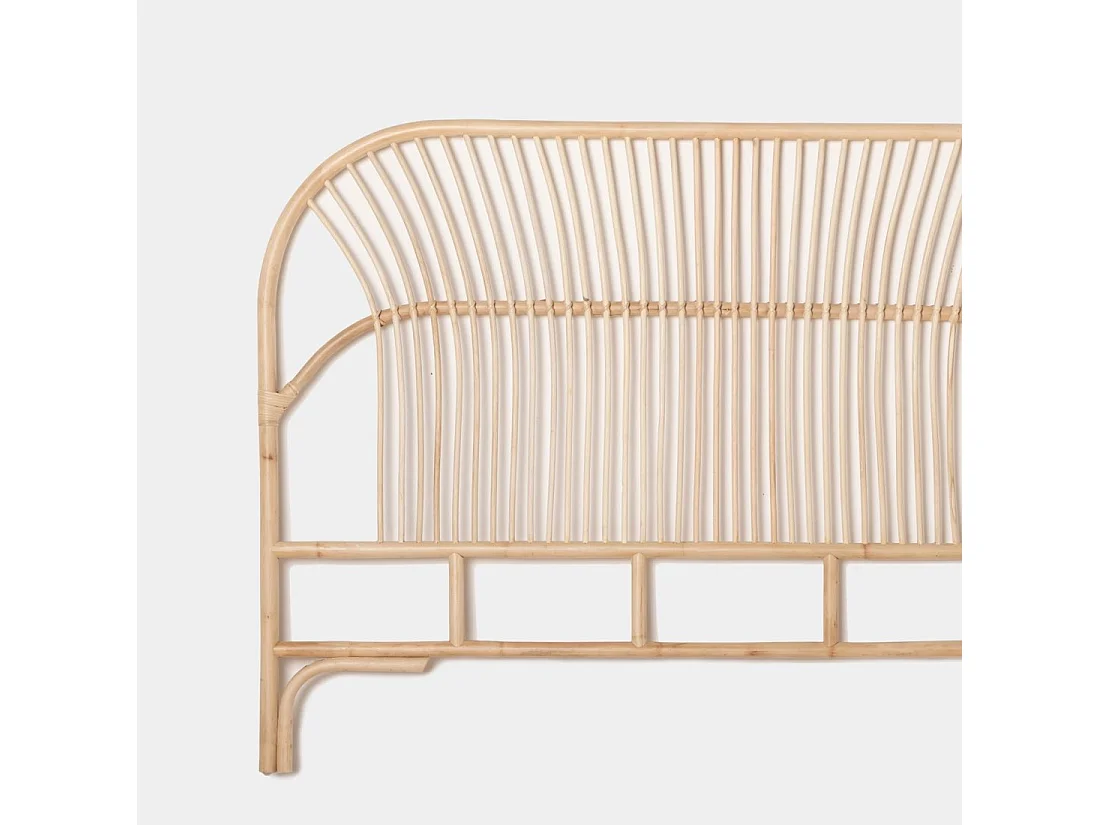Tête de lit double en rotin naturel 160x111 cm-Doe
