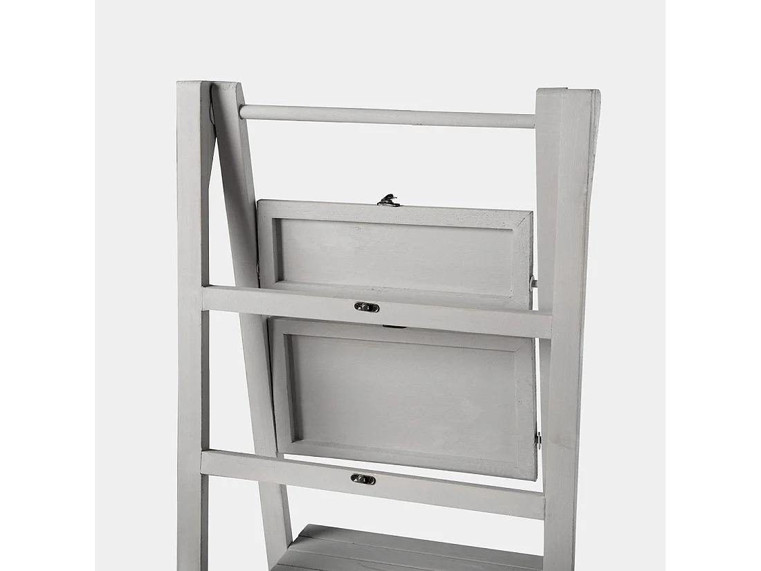 Estantería plegable de Madera Gris decapado 136 x 45- Folk