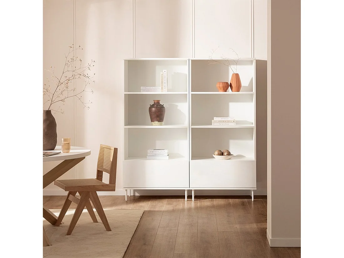 Estantería alta de Lacado Blanco 169 x 80- Esben