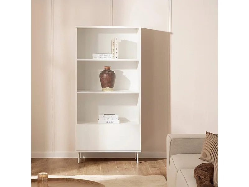 Estantería alta de Lacado Blanco 169 x 80- Esben