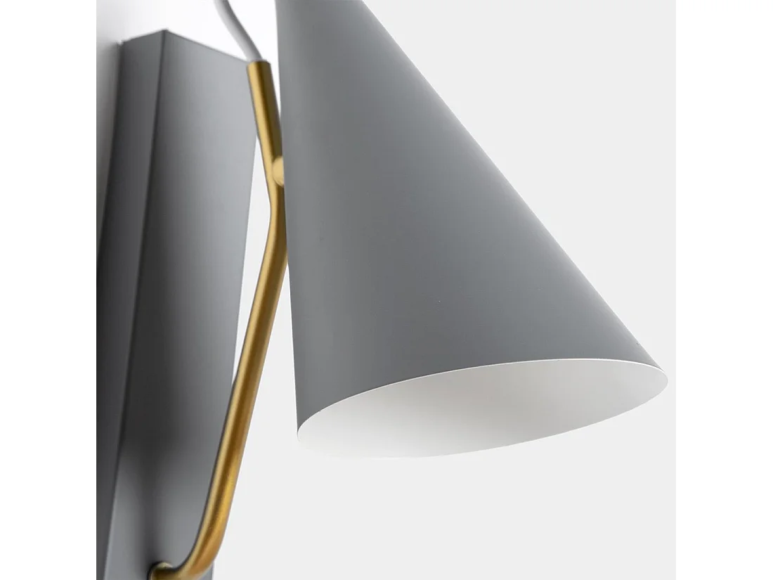 Applique murale en métal gris 12x29 cm-Lawa