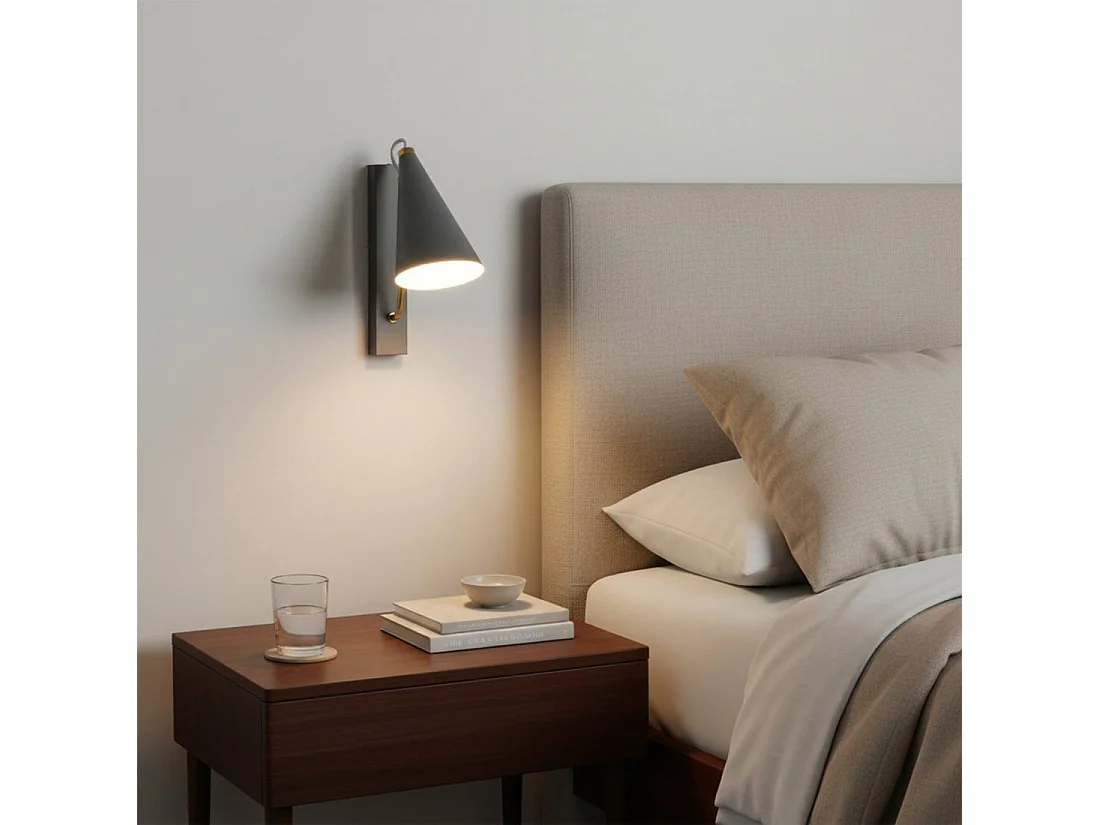 Applique murale en métal gris 12x29 cm-Lawa