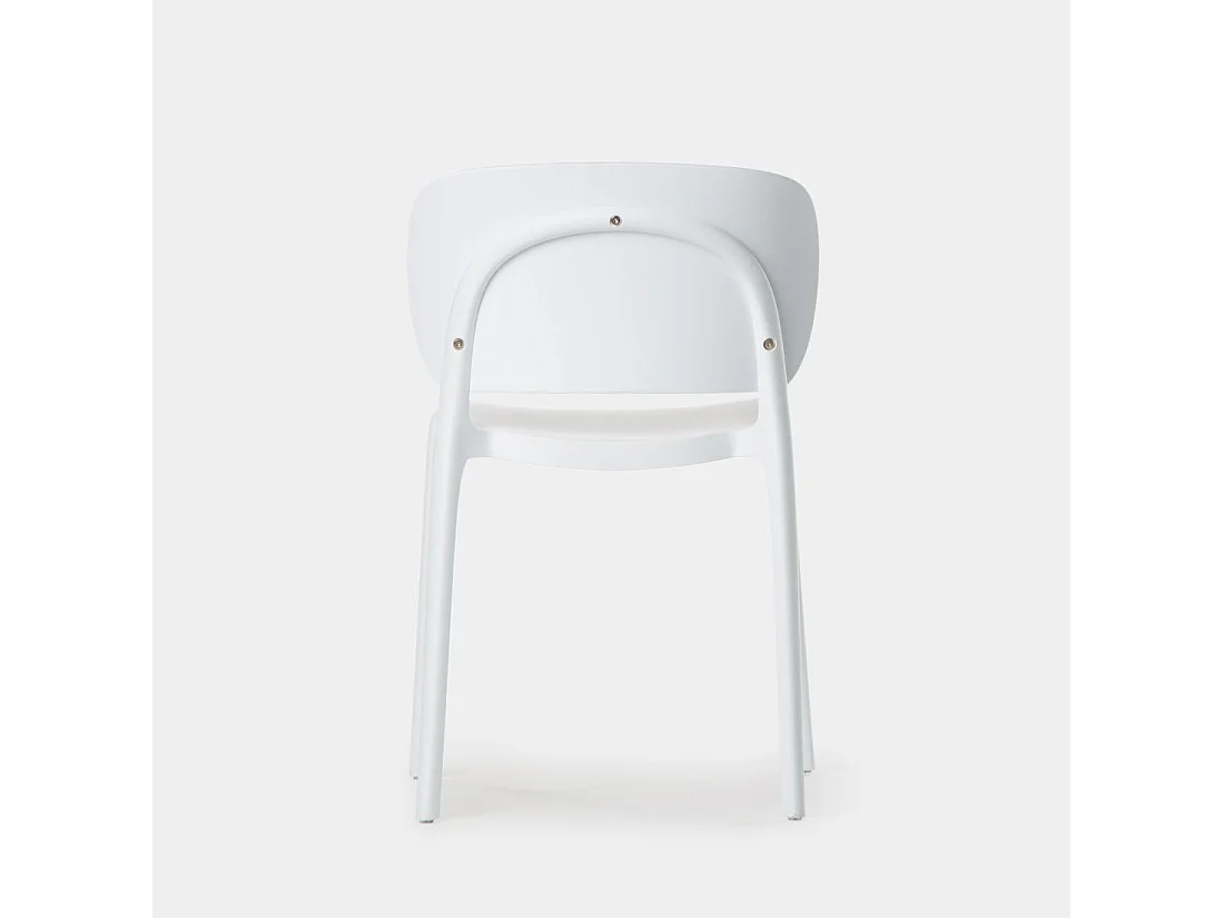 Chaise d'extérieur en plastique blanc 50x78 cm-Jana