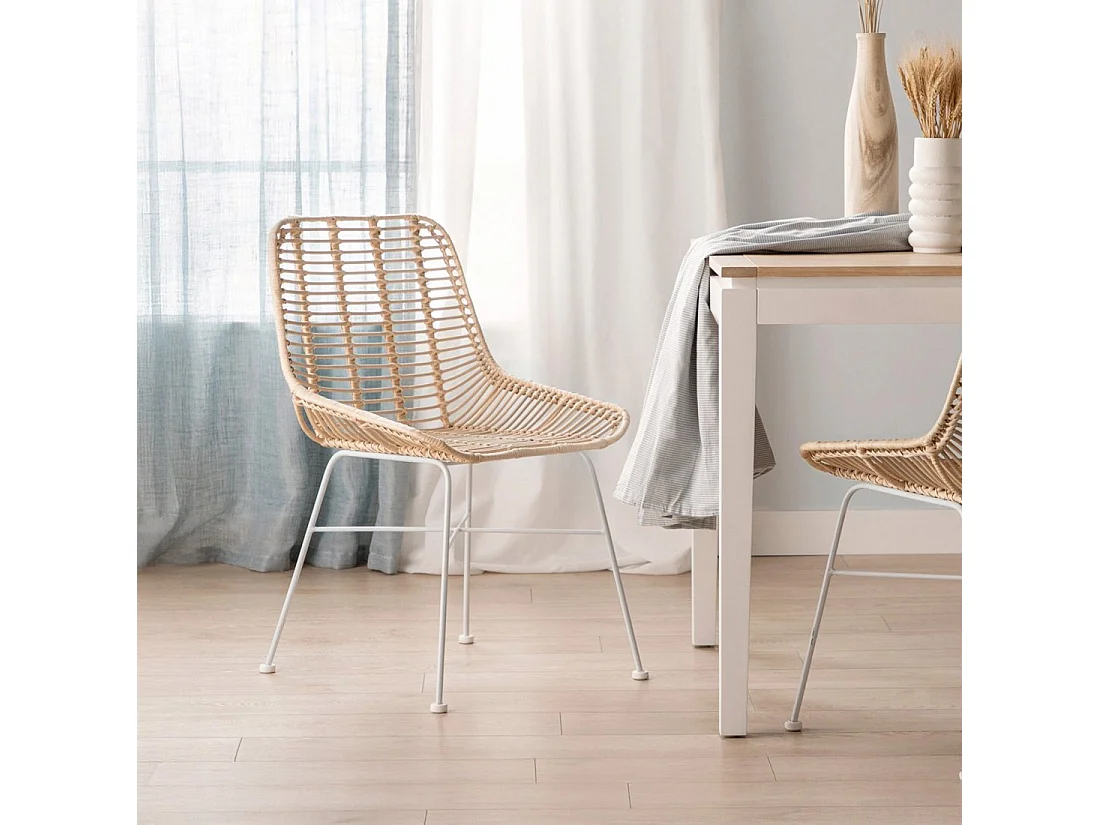 Silla de exterior de Fibra natural Natural 85 x 52- Lui