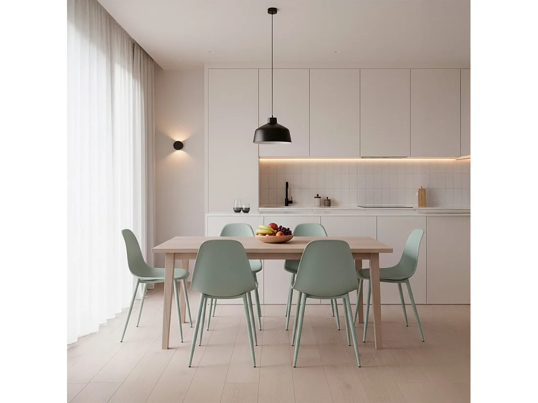 Silla de comedor de Plástico Menta 80 x 45- Nina