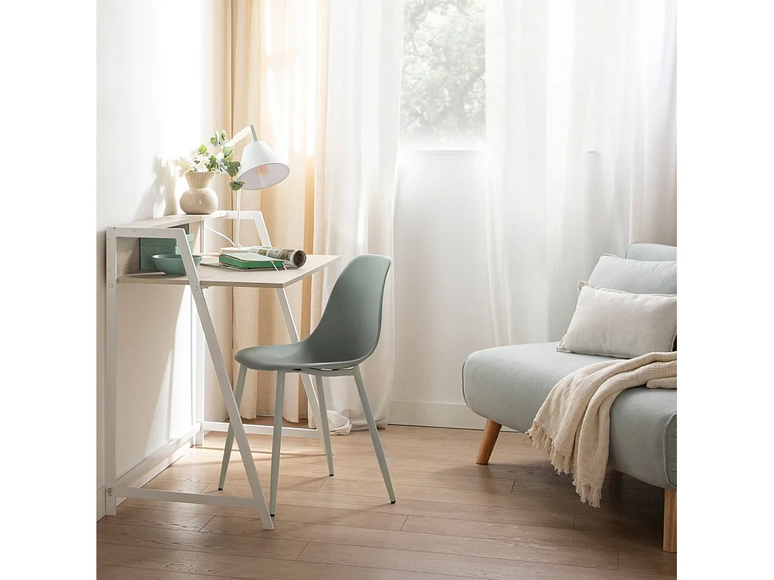 Chaise d'extérieur en plastique menthe 45x80 cm-Nina