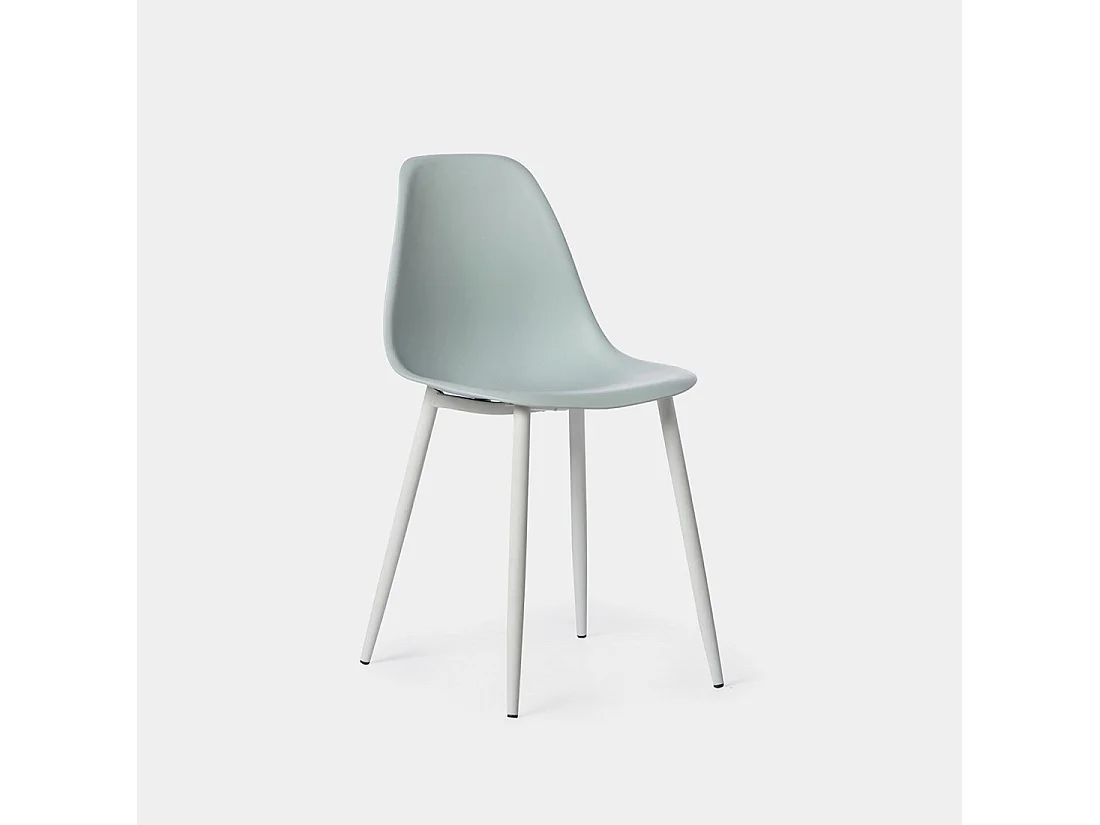 Chaise de cuisine en plastique menthe 45x80 cm-Nina