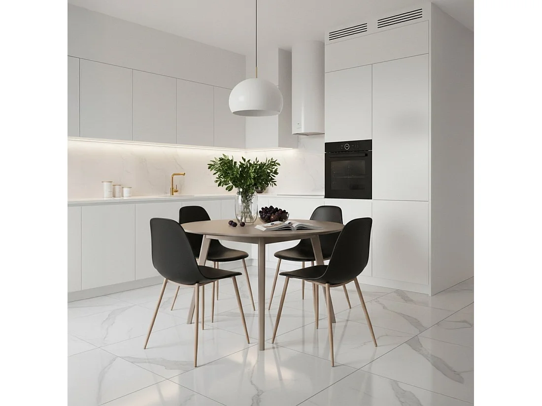 Chaise d'extérieur en plastique noir 45x80 cm-Nina