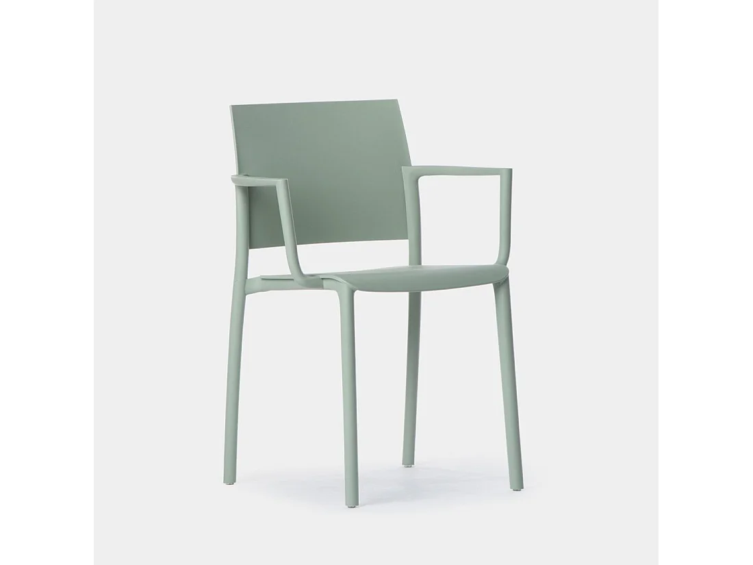 Chaise d'extérieur en plastique vert 56x80 cm-Jeven