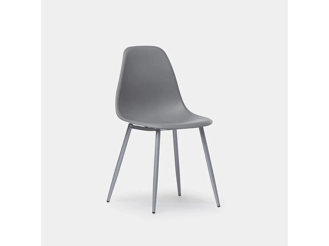 Silla de comedor de Plástico Gris 80 x 45- Nina