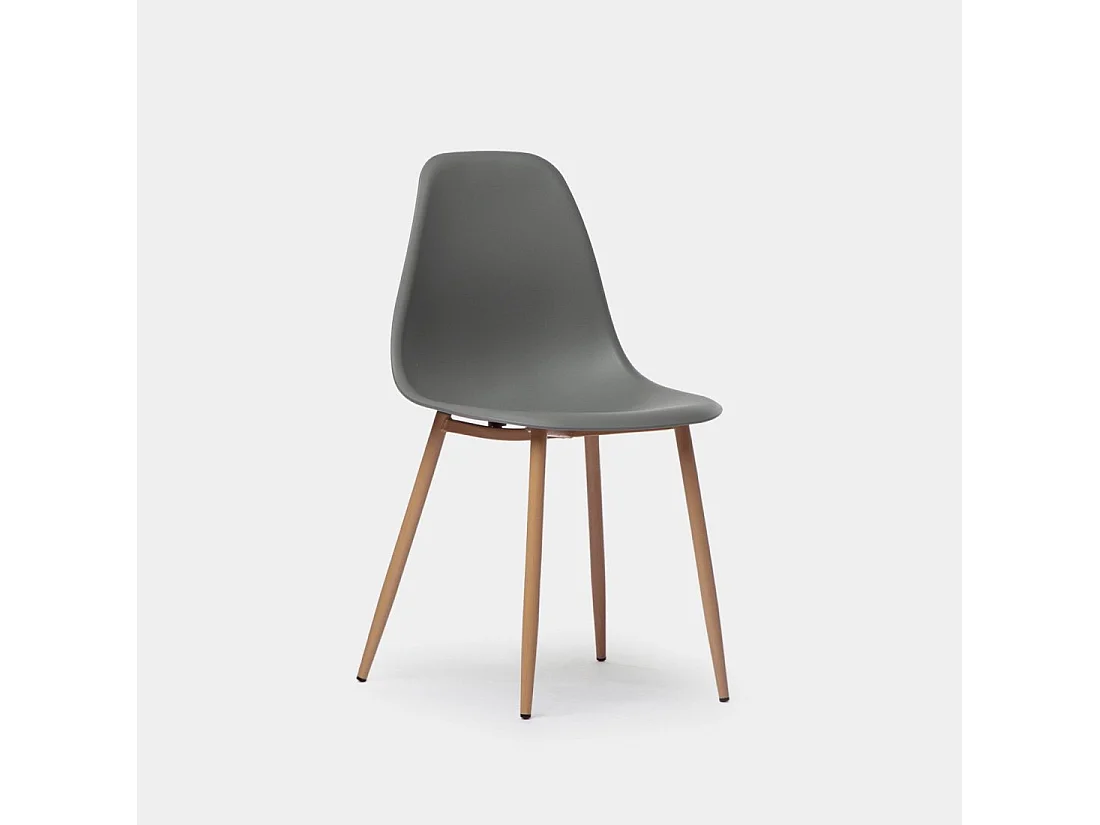 Silla de comedor de Plástico Gris 80 x 45- Nina