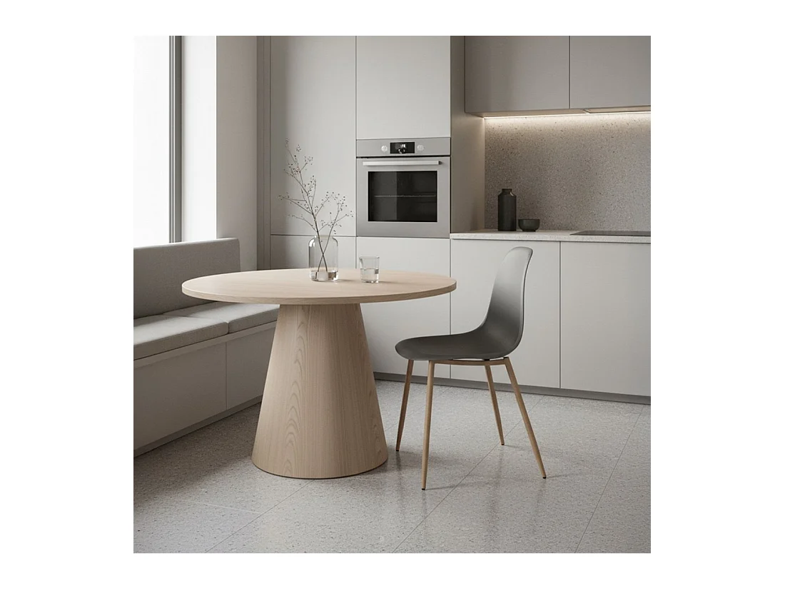 Silla de comedor de Plástico Gris 80 x 45- Nina
