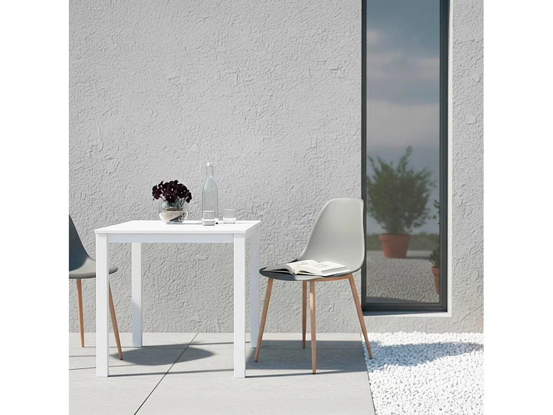 Silla de comedor de Plástico Gris 80 x 45- Nina
