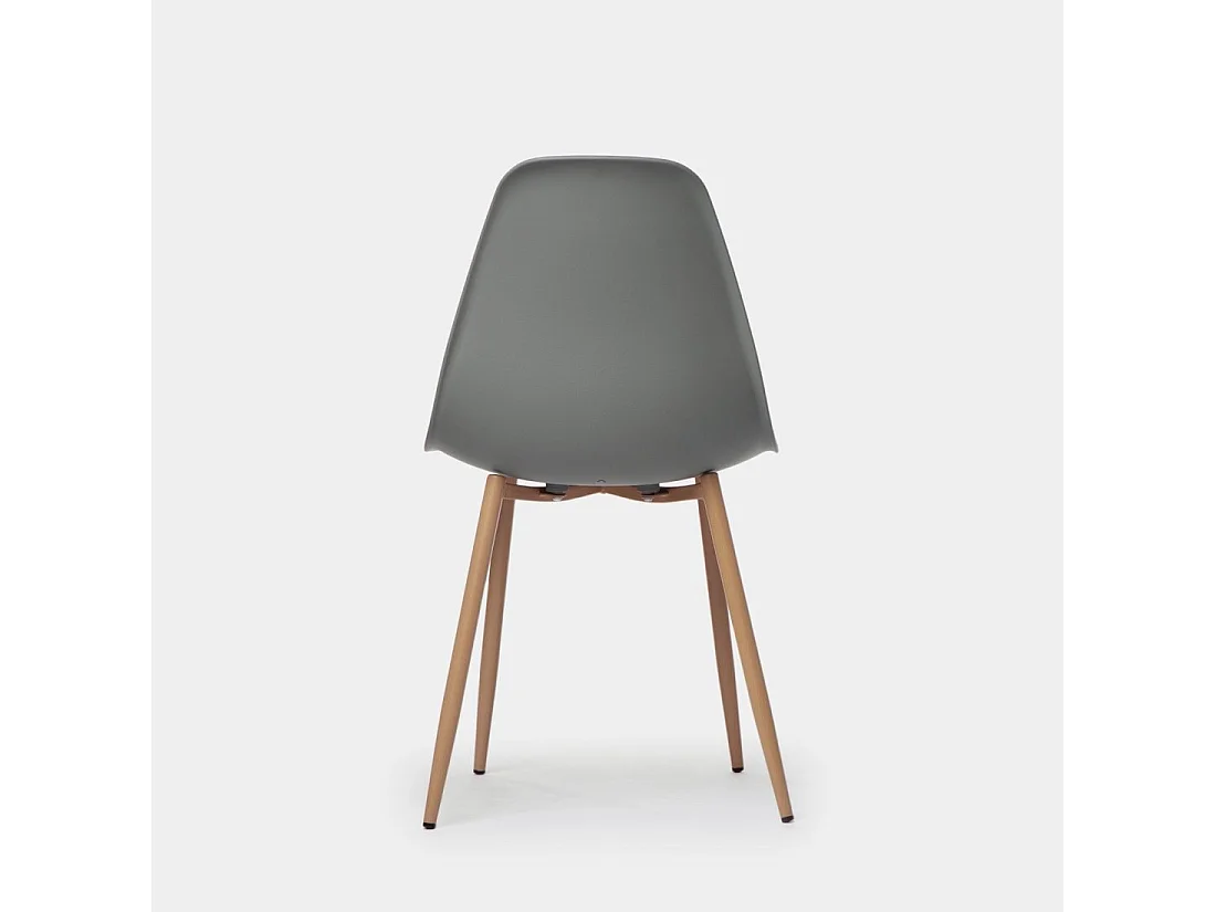 Silla de comedor de Plástico Gris 80 x 45- Nina