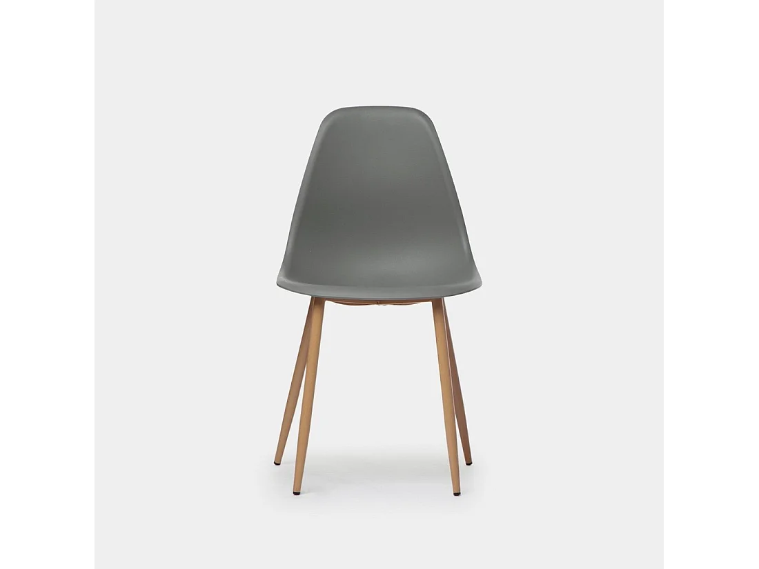 Silla de comedor de Plástico Gris 80 x 45- Nina