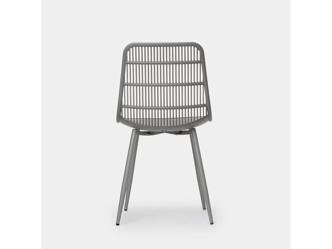Silla de exterior de Plástico Gris 84 x 46- Zoe